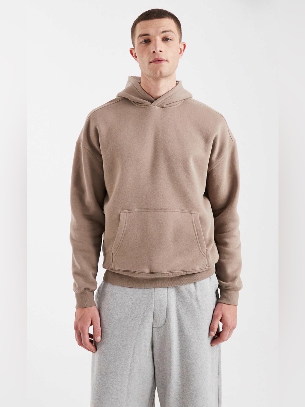 Hollister Boxy Hoodie in light beige